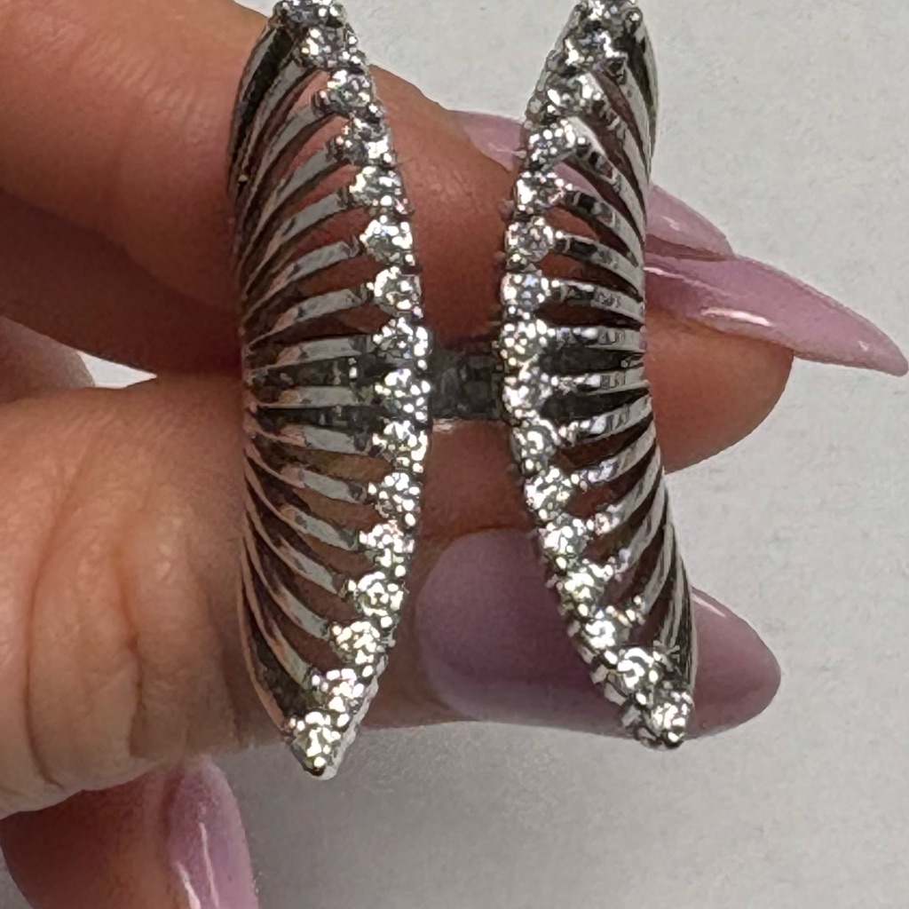 Silver Open Knuckle Statement Ring